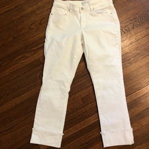 Loft White Crop Jeans